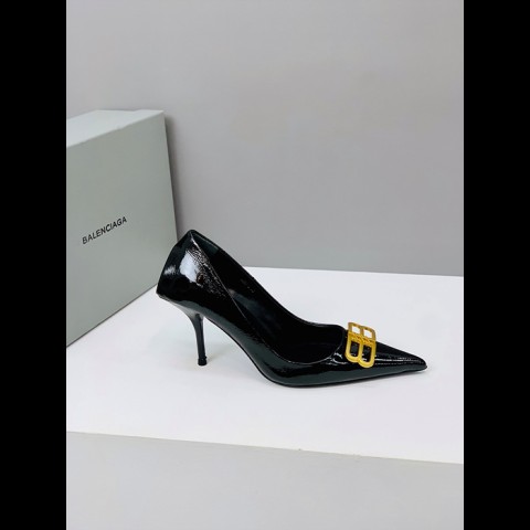 balenciag* 스퀘어 나이프 BB 펌프스 (굽 8cm)