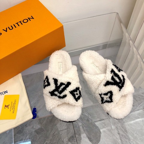 23FW lv 울 파세오 플랫 컴포트 뮬