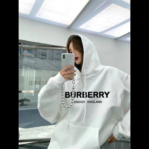 burber*y 로고 코튼 후디