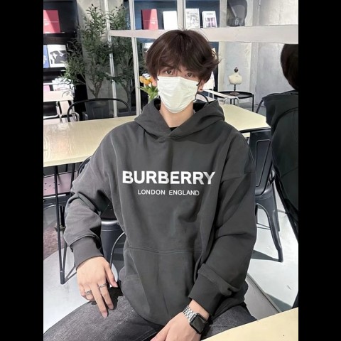 burber*y 로고 코튼 후디